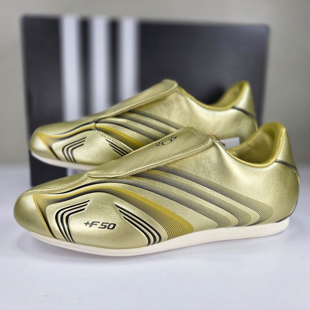 Adidas Taekwondo F50 W Gold Metallic Black Shoes IH1872 Sz 9